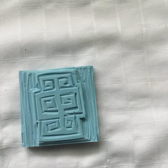 Two sides hand made rubber stamp - Picture 1 of 4